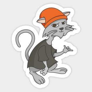 Hypebeast cat shaka Sticker